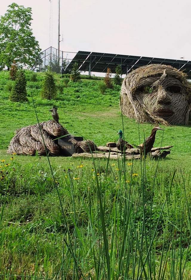 Sacred Rhythm Mother sculture on hill