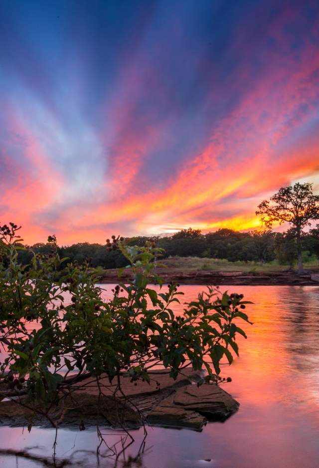 Arcadia Lake at sunset