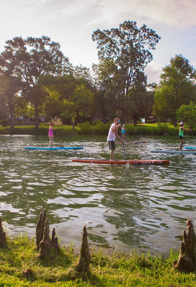 Paddle boarding the LSU Lakes