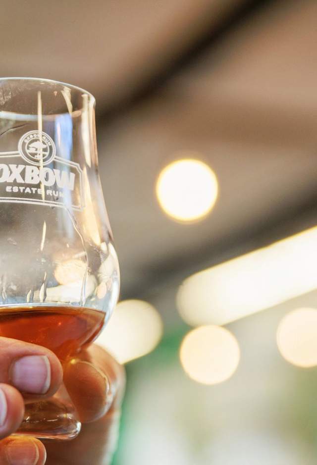 Tasting glass from Oxbow Rum Distillery