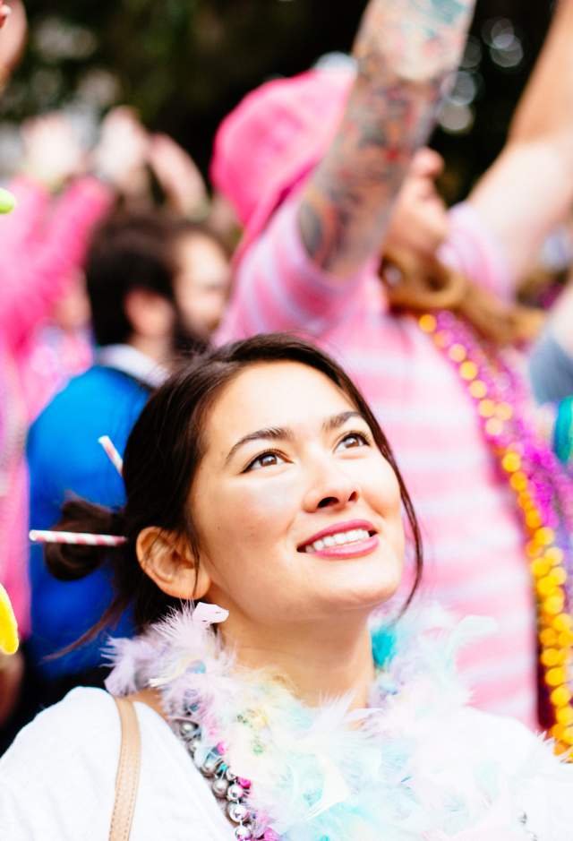 Woman at Mardi Gras