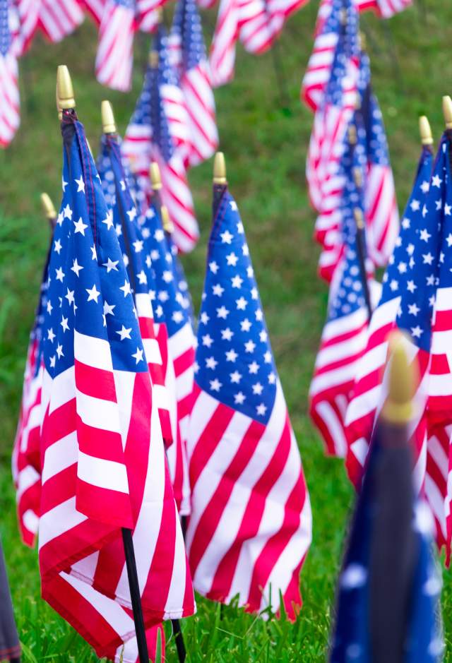 American flags