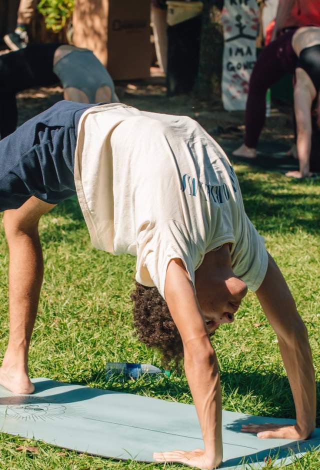 person doing yoga at BRTistic