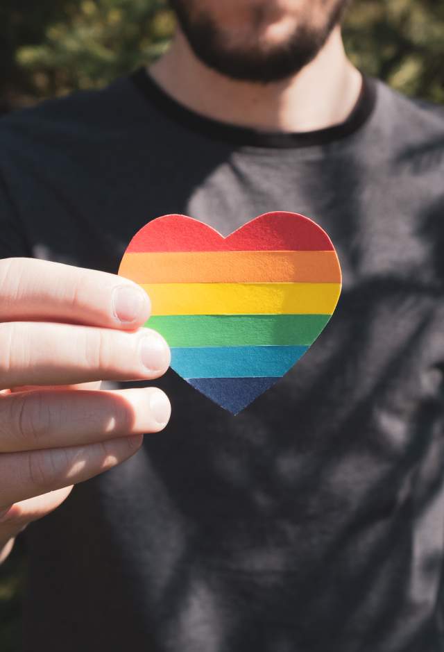 Rainbow Heart Pride Gay