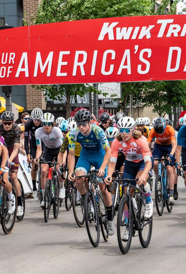 Cyclists racing in the Tour of America's Dairyland Race