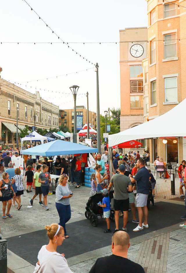 People walking around TosaFest