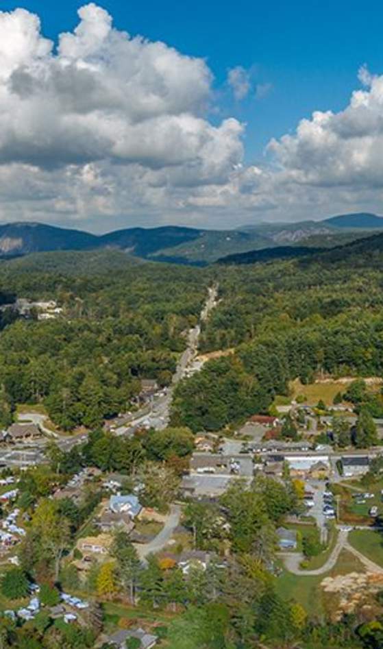 Aerial view of town