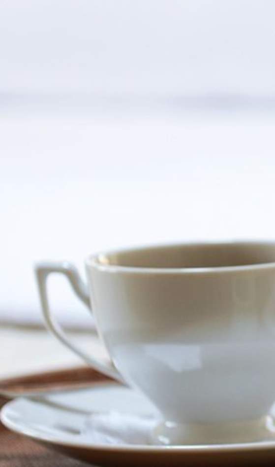 cup and food on tray