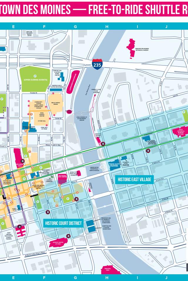 Downtown Des Moines Free Shuttle Routes