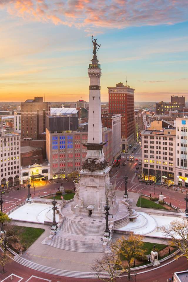 Monument Circle and the Soldiers & Sailors Monument