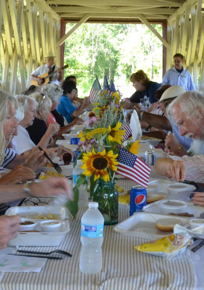 Group Dining on the Bridge