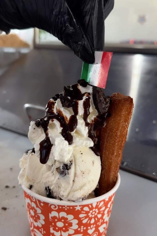 Churros with Ice Cream