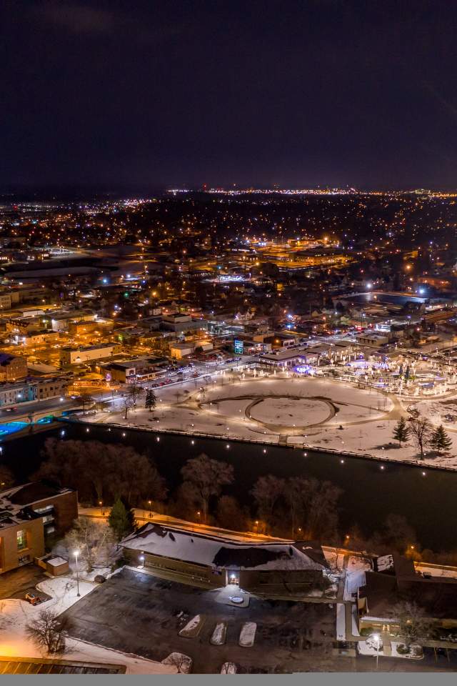Winter Aerial South Bend