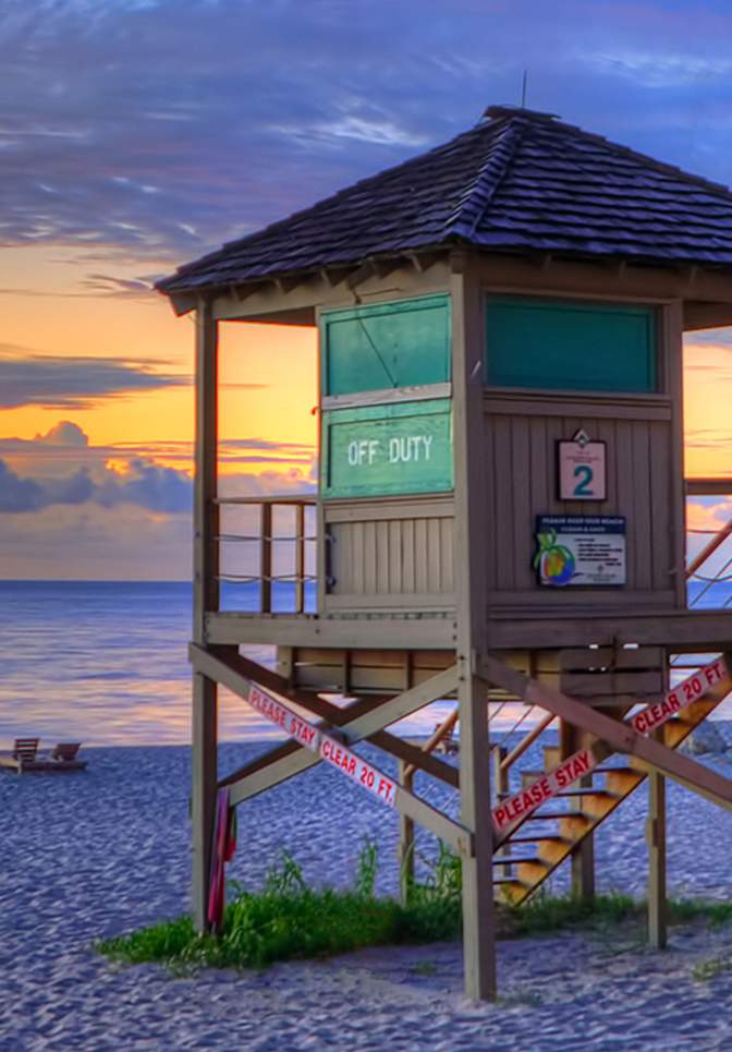 Life Guard Hut On Beach