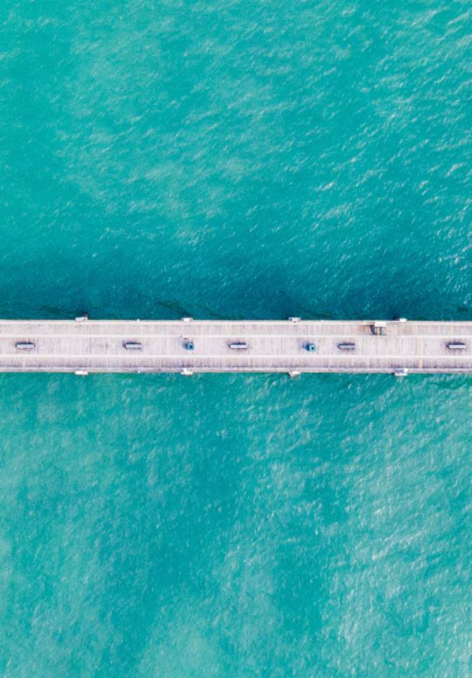 Aerial view of Dania Beach Pier