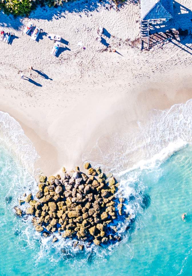 Aerial view of Deerfield Beach, FL
