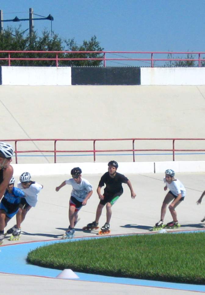 People skating at Brian Piccolo Sports Park & Velodrome