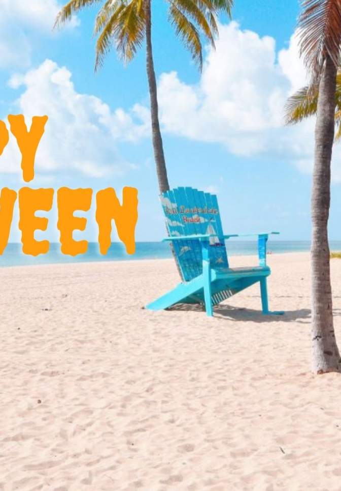 Jack-o-lantern on the beach