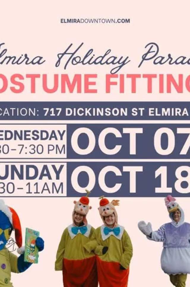 Elmira Holiday Parade Costume Fittings