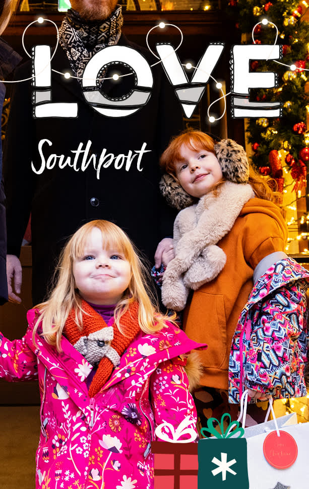 Children at Christmas time in Southport