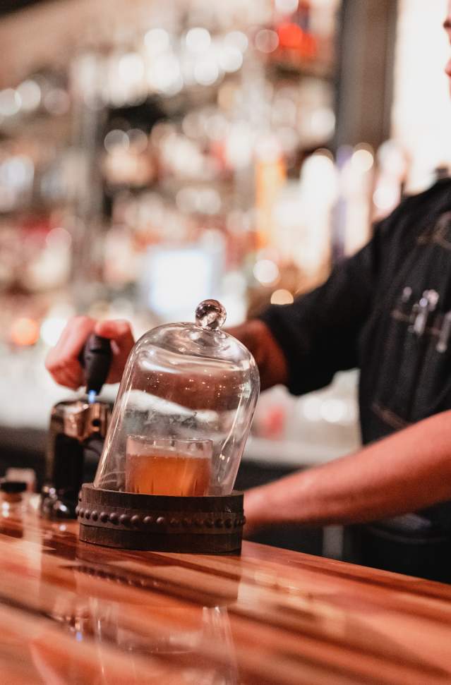 bartender making cocktails