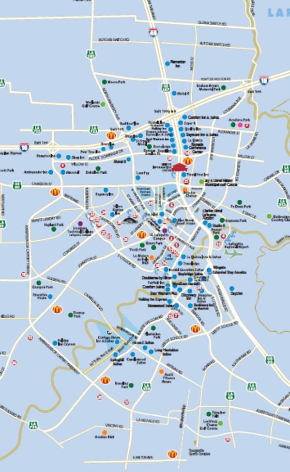 Map & Directions  Lafayette, LA Trip Planner
