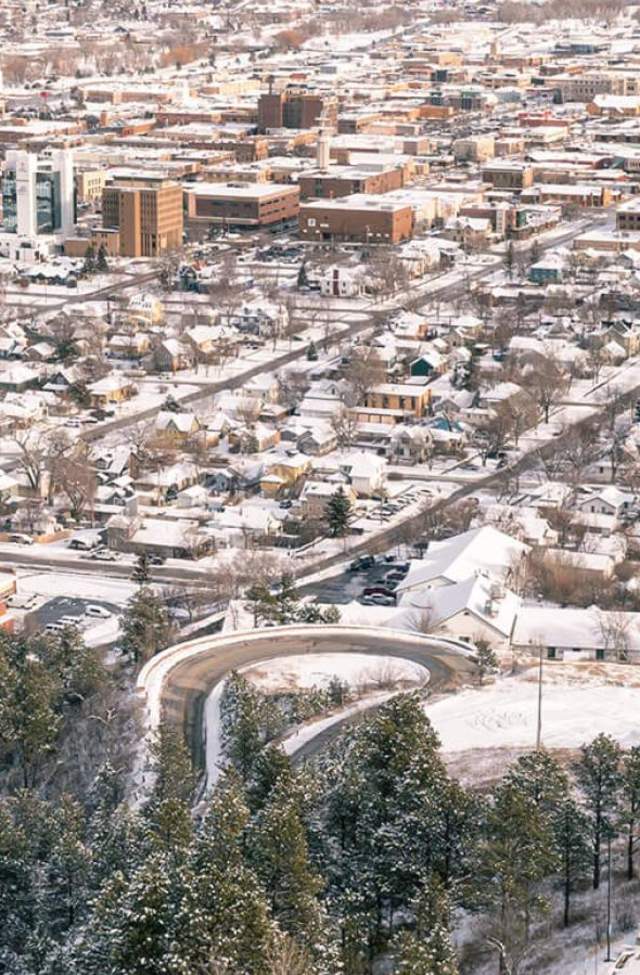 Downtown-Rapid-City in Winter