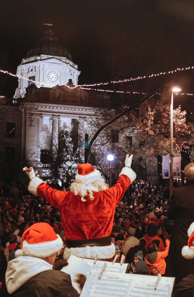 Canopy of Lights Santa