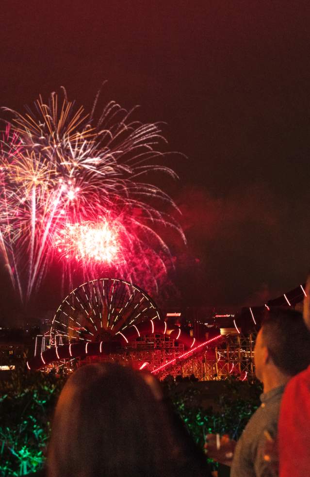 Rooftop Bar Fireworks
