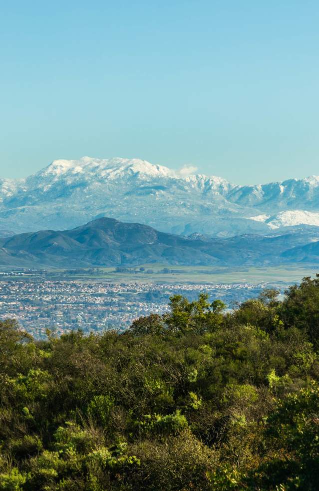 View of Temecula and mountains