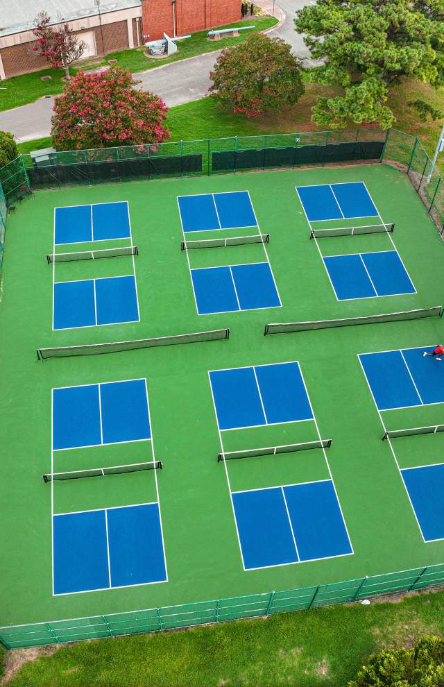 Aerial Pickleball Courts at Huntington