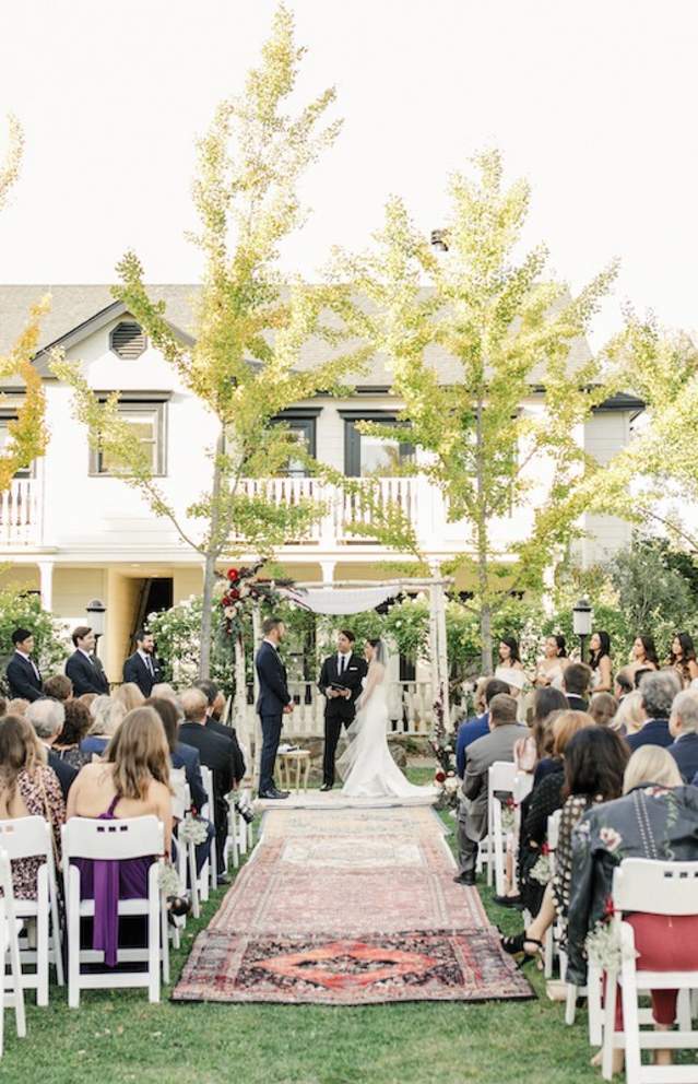 Outdoor wedding ceremony