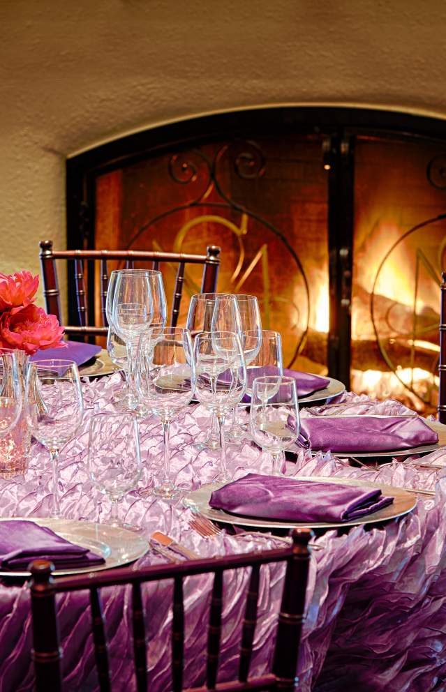 Purple Table Decoration