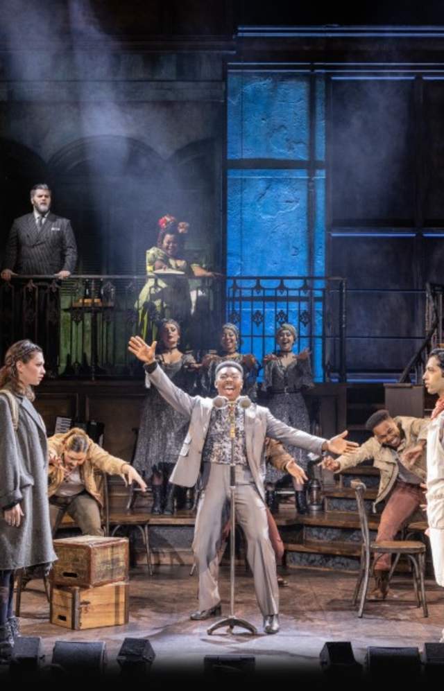 Hadestown national tour performance on stage at Union Colony Civic Center