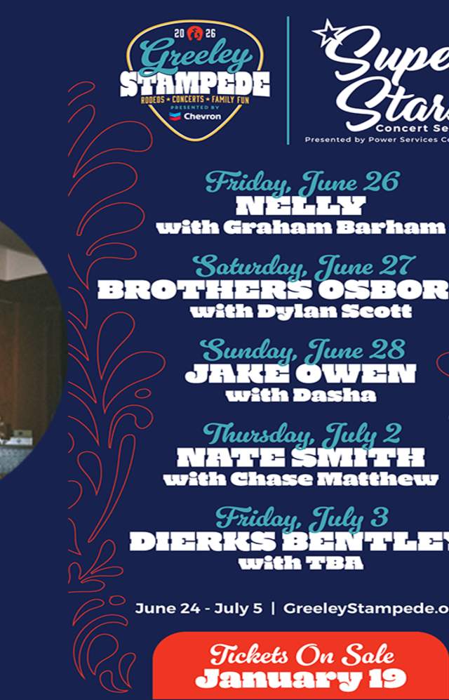 SuperStar 2026 Concert Lineup at Greeley Stampede