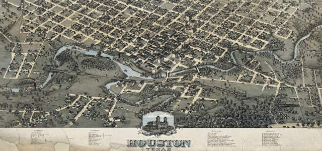 Old map of Houston 