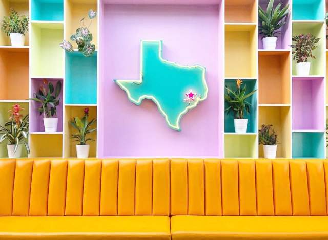 Texas Art Behind Couch