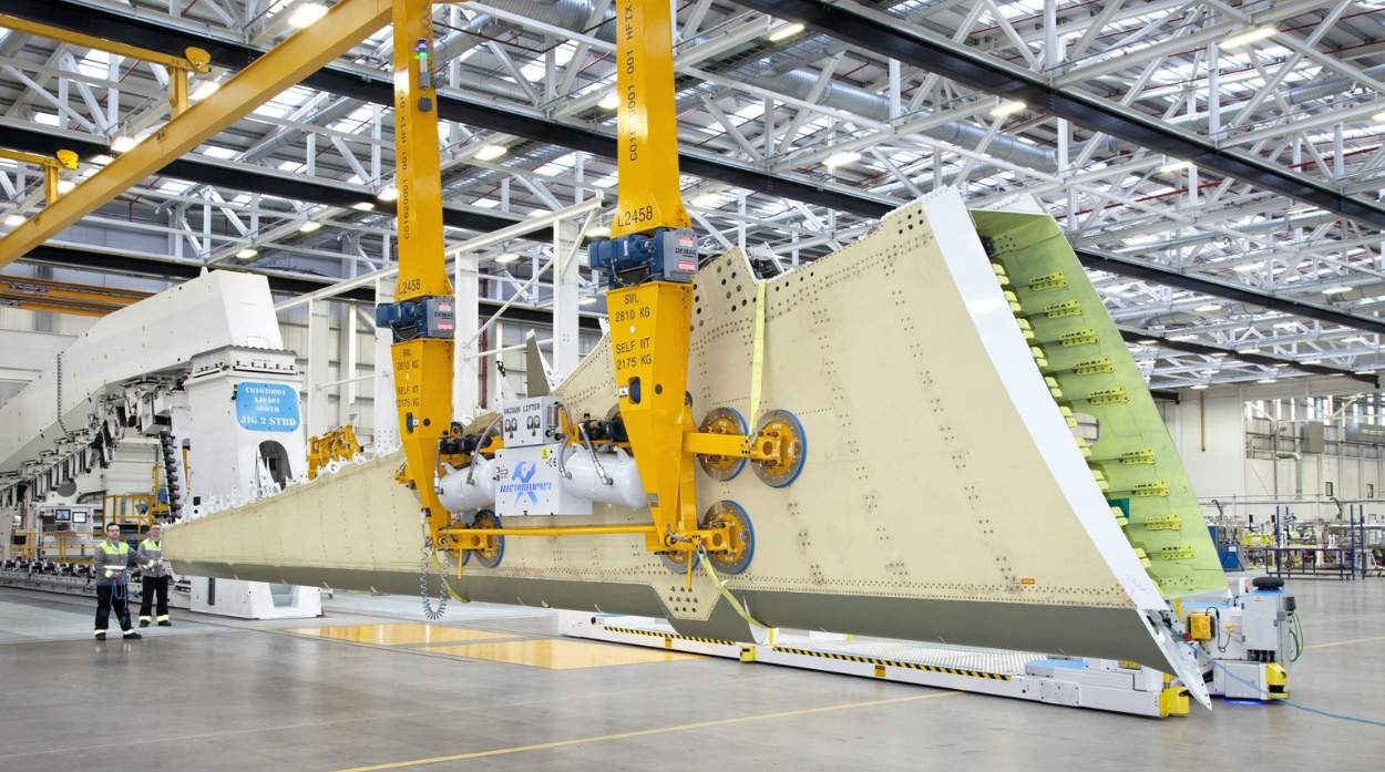 Machinery in a factory.