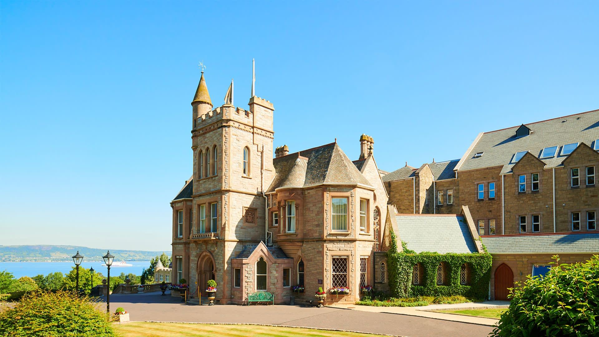 Culloden Hotel Exterior with Blue Sky