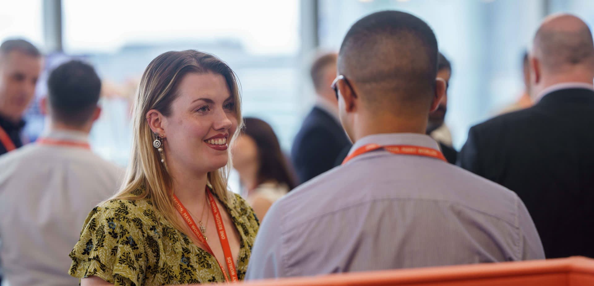 West Midlands Growth Company staff hold a discussion during a Partners West Midlands events