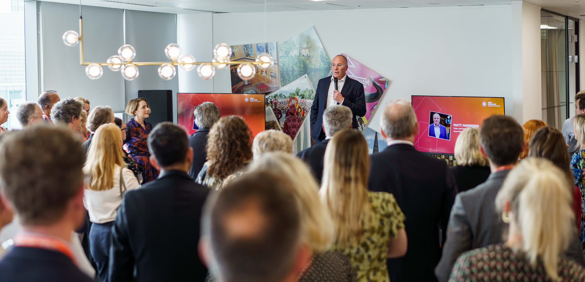 Matt Hammond, Chair of the West Midlands Growth Company, speaks at an event for Partners West Midlands.