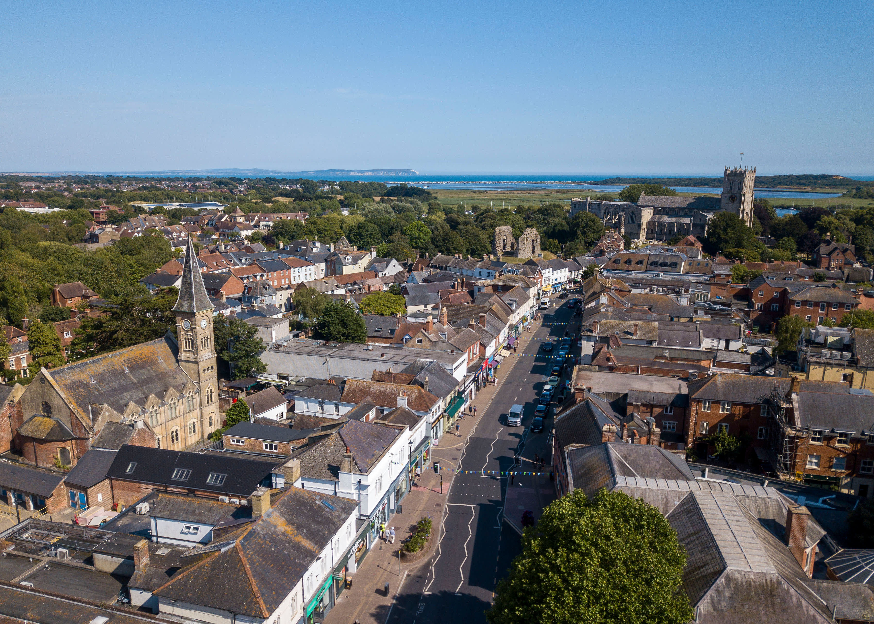 View down Christchurch High Street