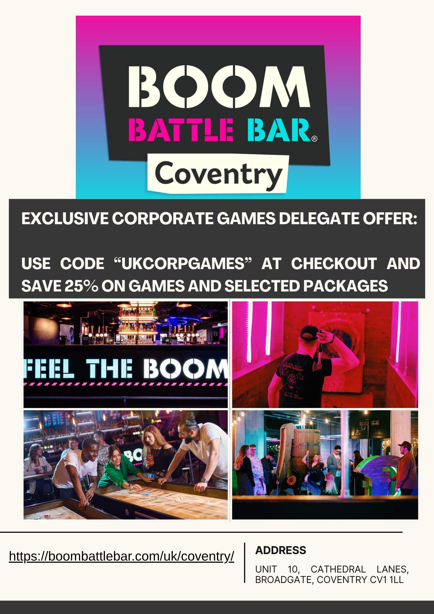 Boom Battle Bar - Corporate Game Offer