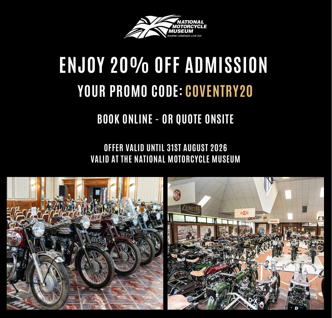 20% off admission at National Motorcycle Museum