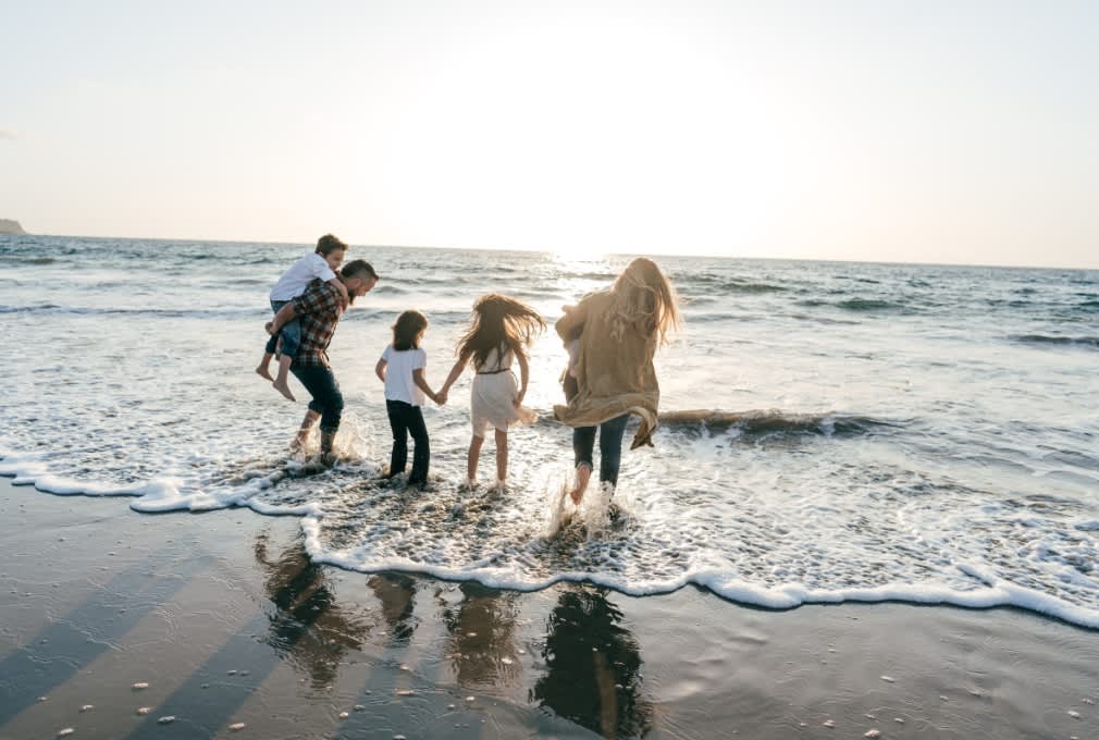 Family, Beach, Holiday