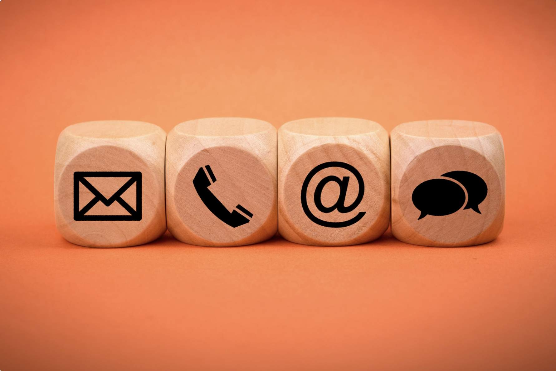 background with contact symbols on