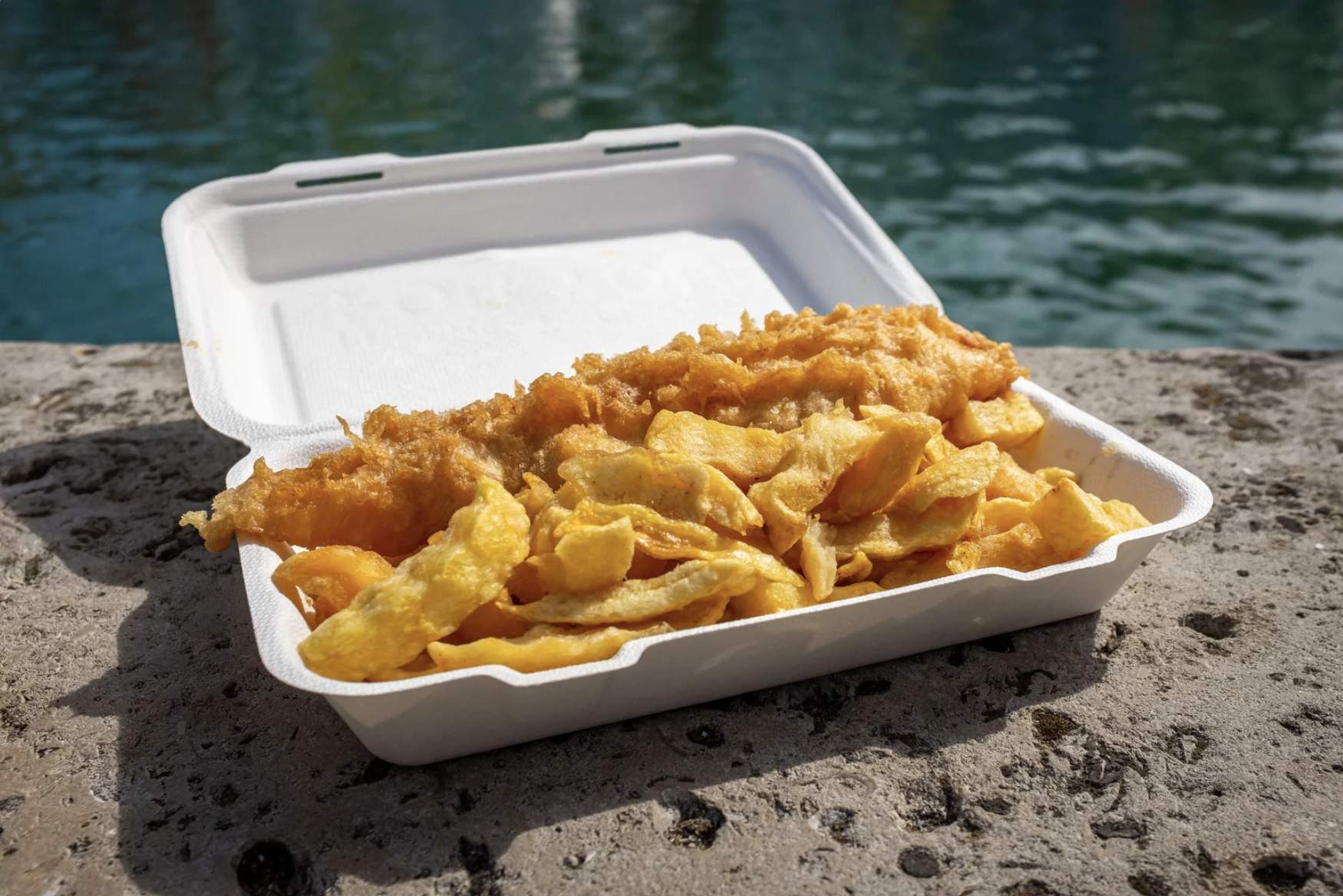 fish and chips by the sea