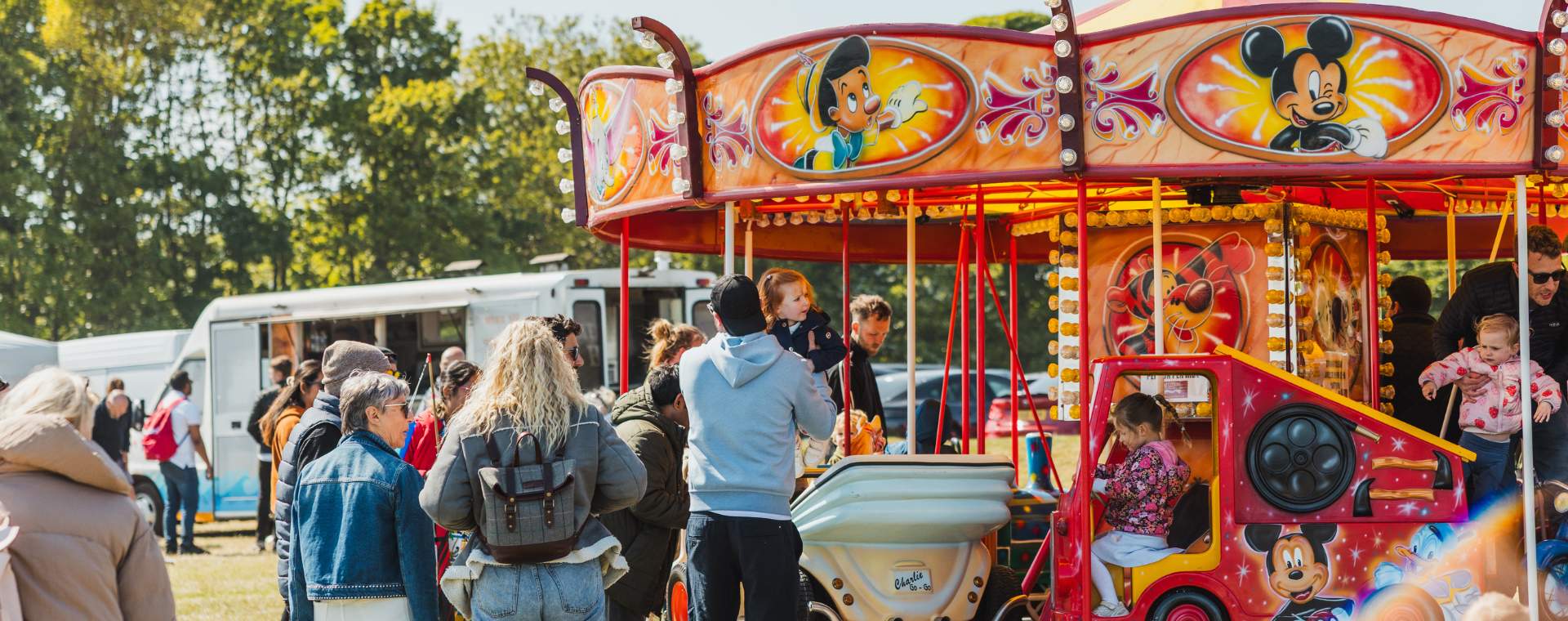 A small fun fair at Bridlington Kite Festival