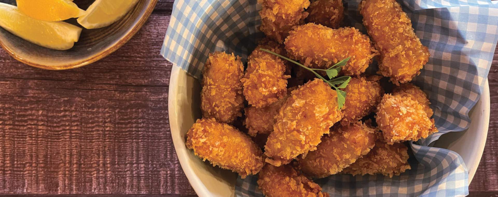 Lobster scampi bites