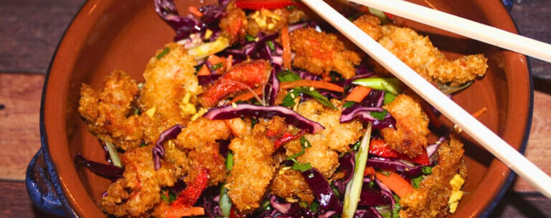 Panko breaded lobster strips